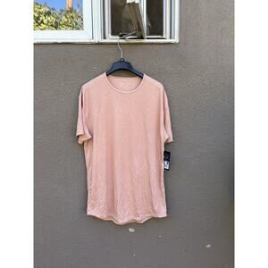 BYLT Premium Basics Drop Cut Short Sleeve Ribbed T-Shirt Men's Size XL MAUVE